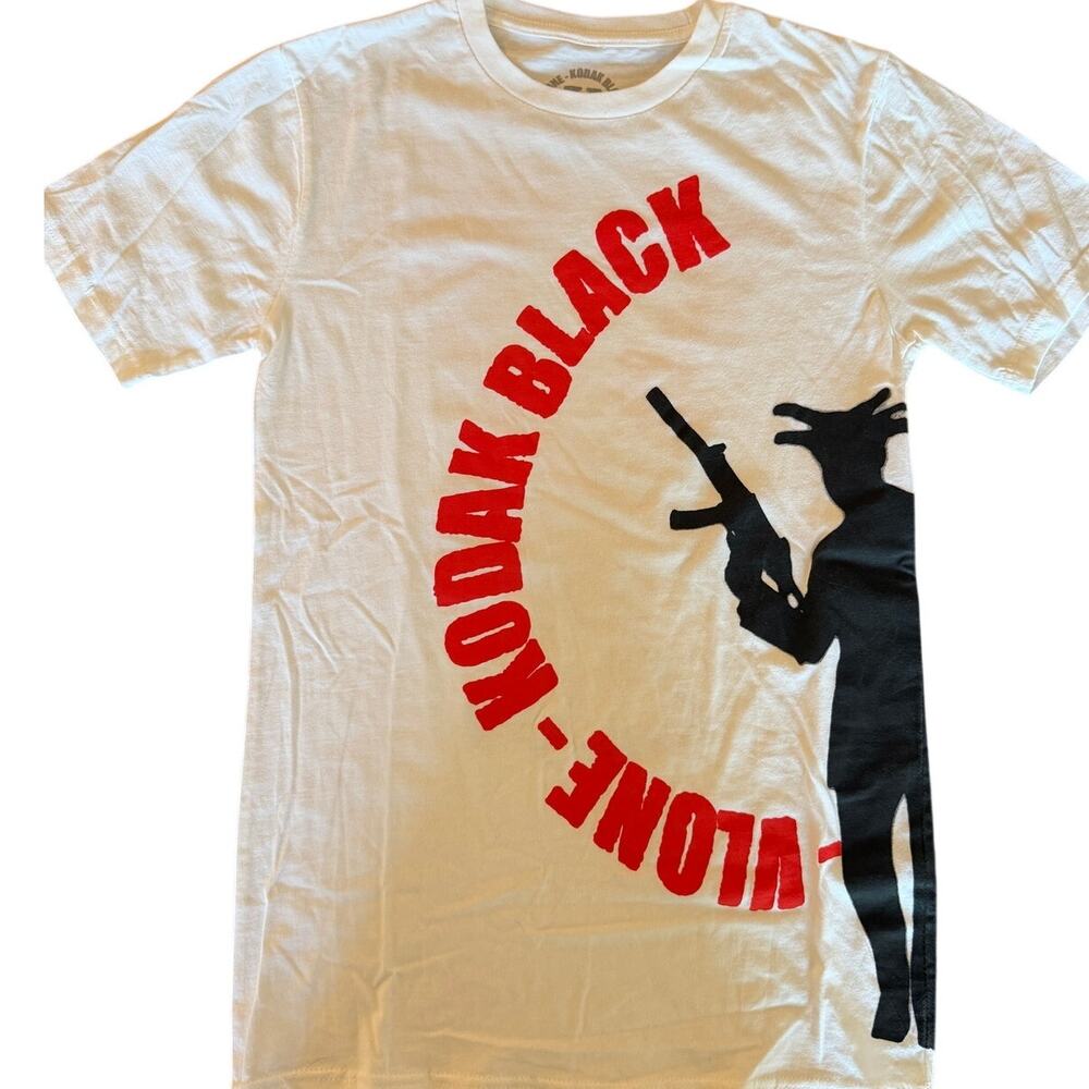 Vlone x Kodak Black Vulture T-Shirt White Red Size Small Authentic SS21